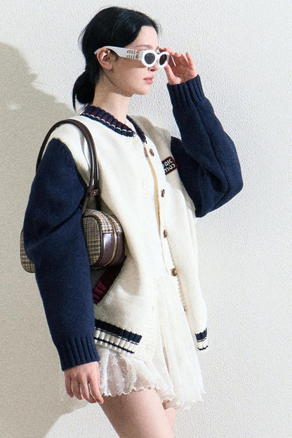 Varsity-style Cardigan Jacket