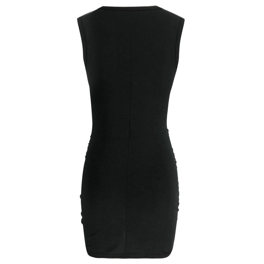 Hollow-out Sleeveless Hot Mini Dress(2 Colors)