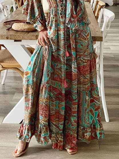 Down the West Coast Bohemia Print Maxi Dress