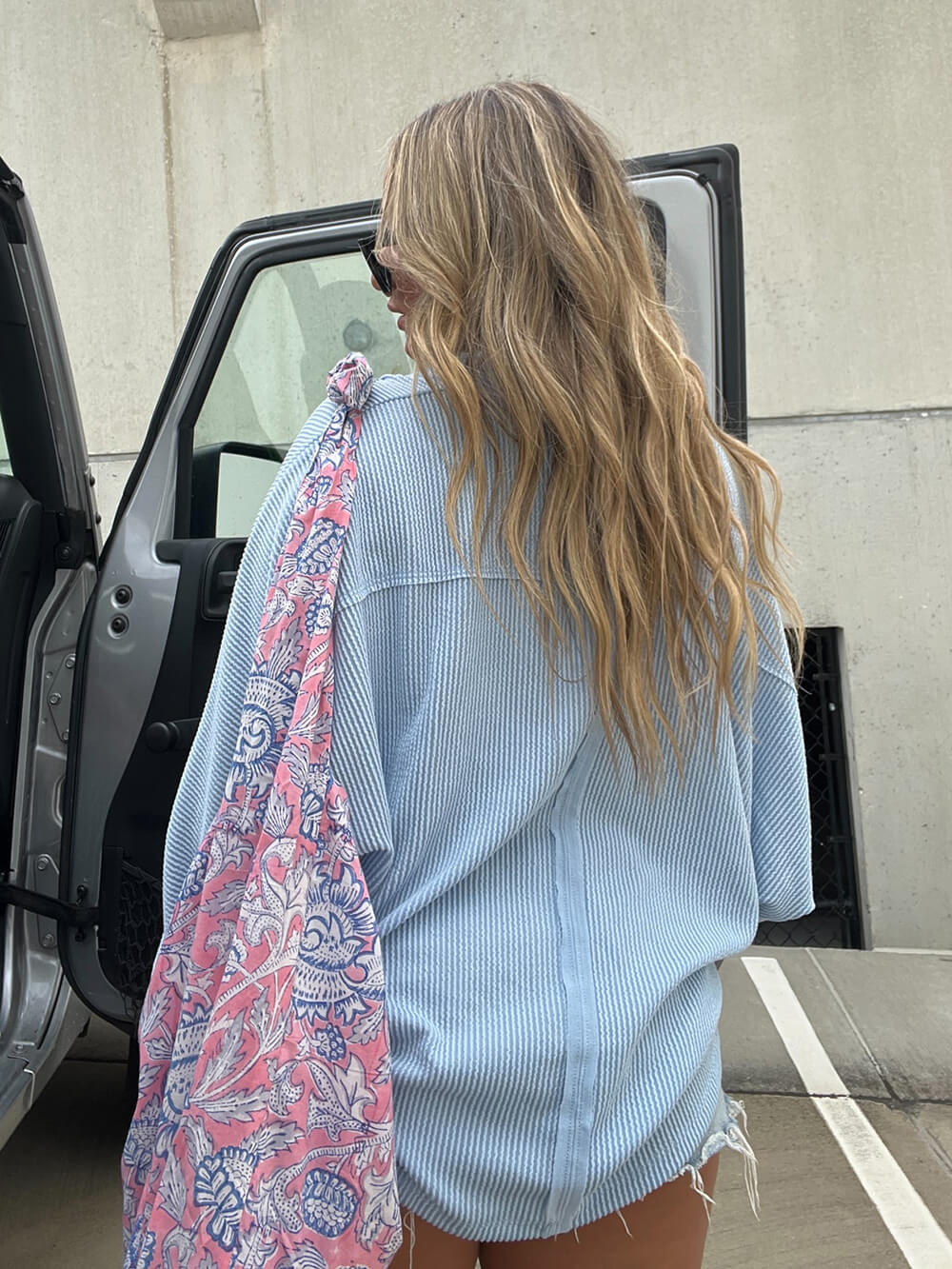V-neck Button Hole Blouse