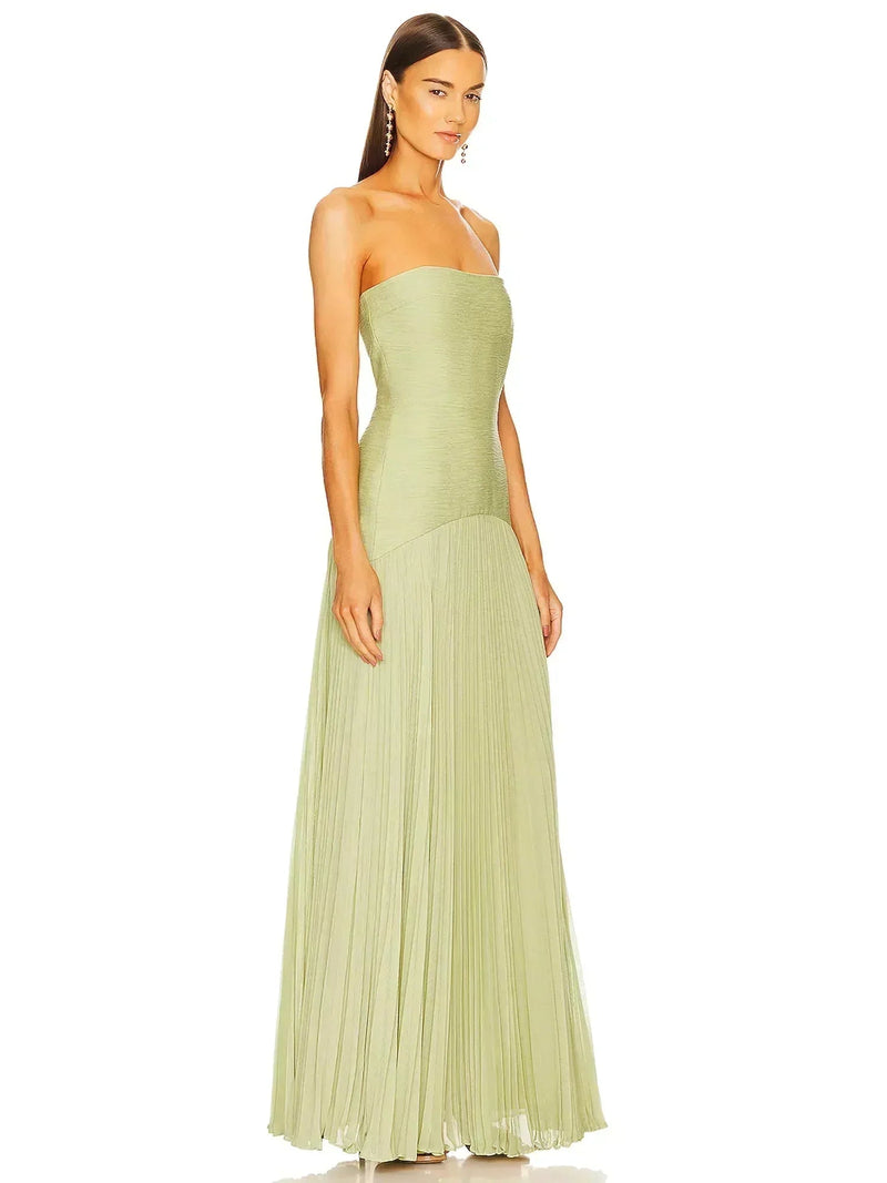 Letheren - Evergreen Elegance Maxi Dress