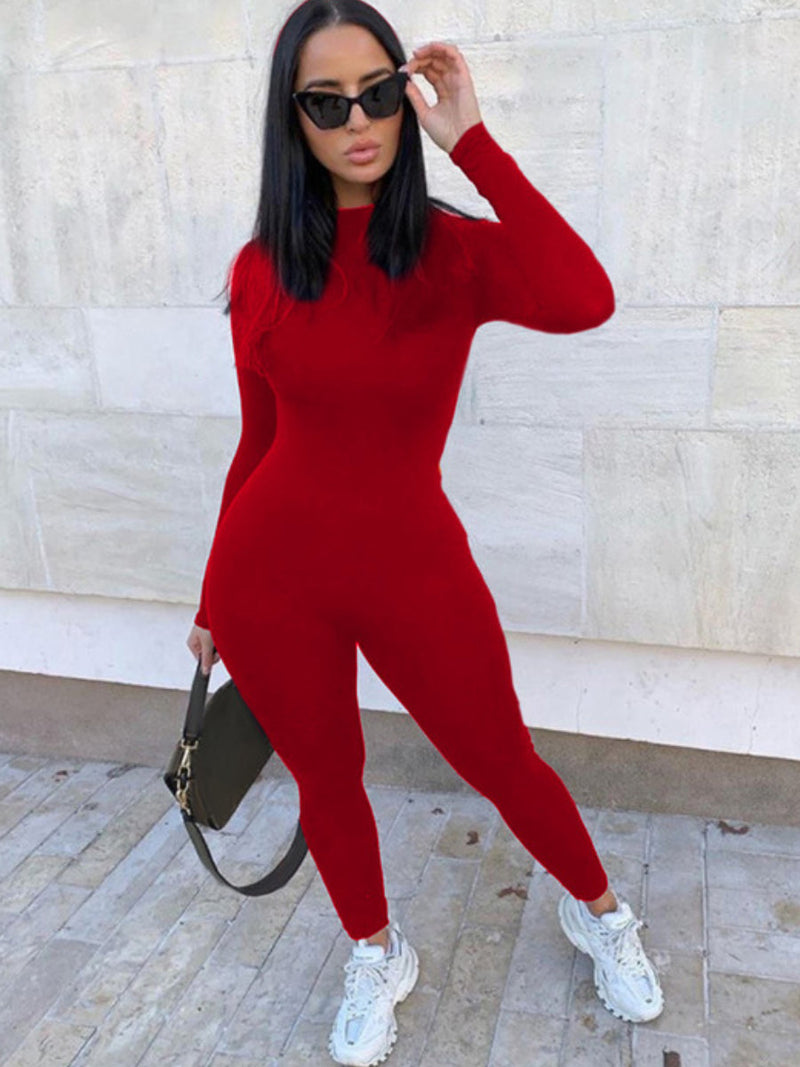 Gradient Money Letter Print Skinny Jumpsuit Ac2034