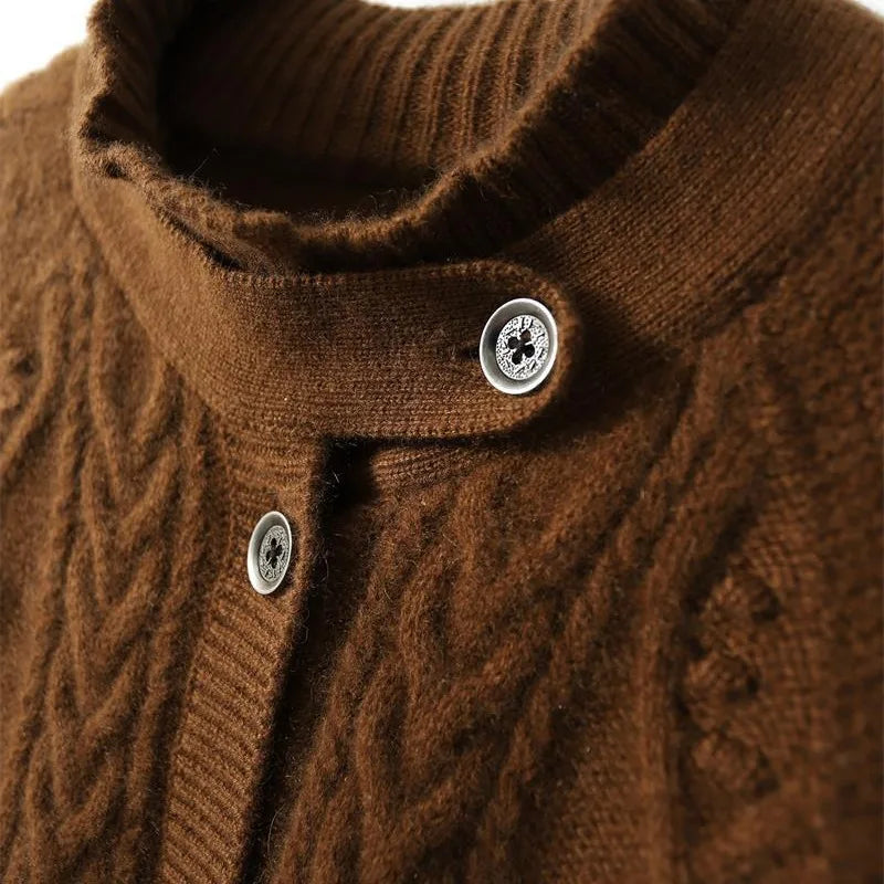 Autumn Winter High Slim Long Sleeve Cardigan