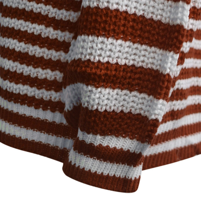 Knitted Long Sleeve Cardigan Christmas Sweater - Autumn Winter Warm