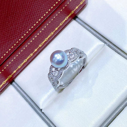 Lace 6.5-7mm Japanese Akoya Pearl Ring