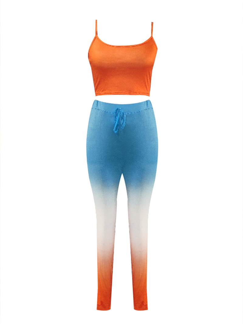 Cami Mixed Print Drawstring Three Piece Pants Set Bo50103