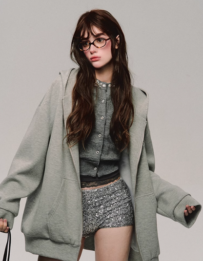 Crystal Collar Cardigan