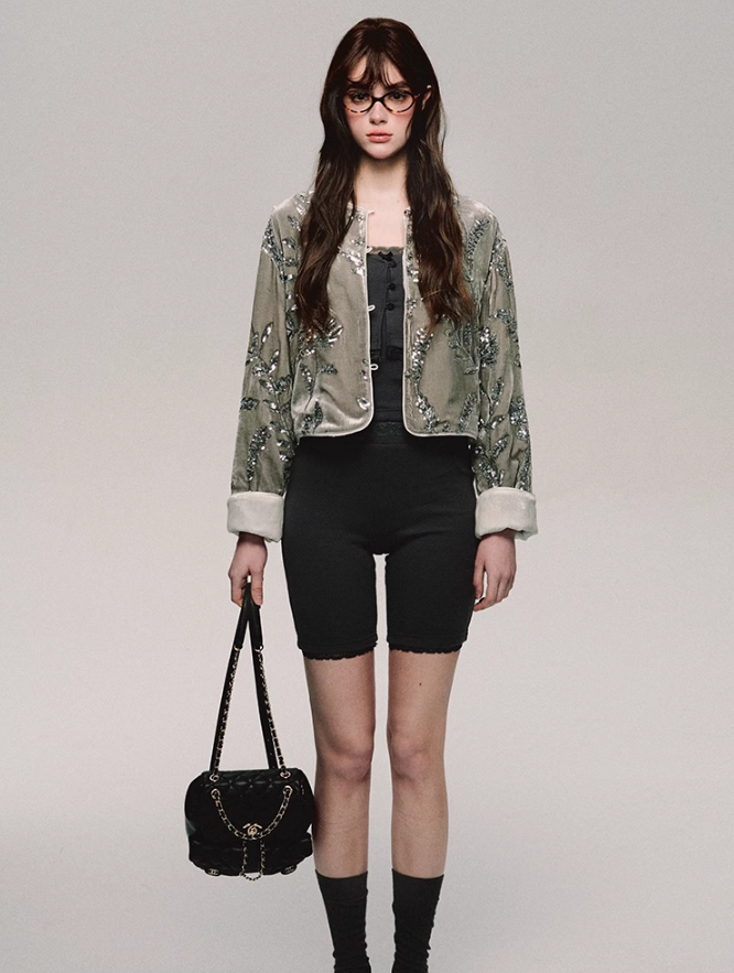 Lace Trim Biker Camisole/cardigan/short/culottes