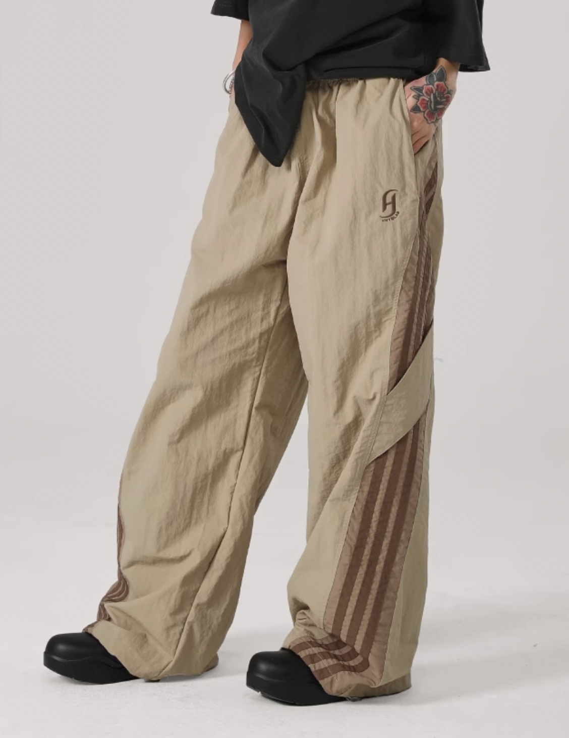 Striped Paratrooper Sports Rushing Pants