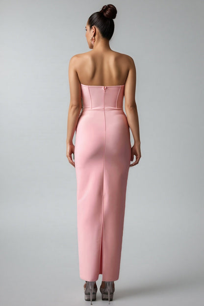 Oga Sleeveless Flowers Bandage Maxi Dress
