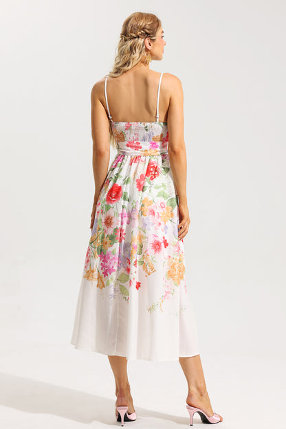 Sleeveless Midi Dress With Belt