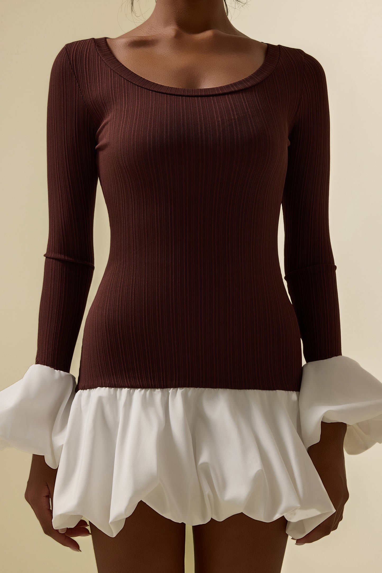 Jersey Round Neck Mini Dress