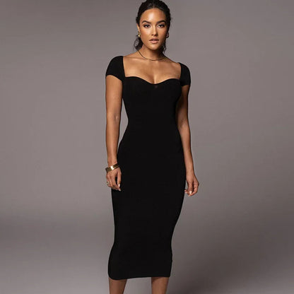 New Boat High Slim Y2k Midi Dresses