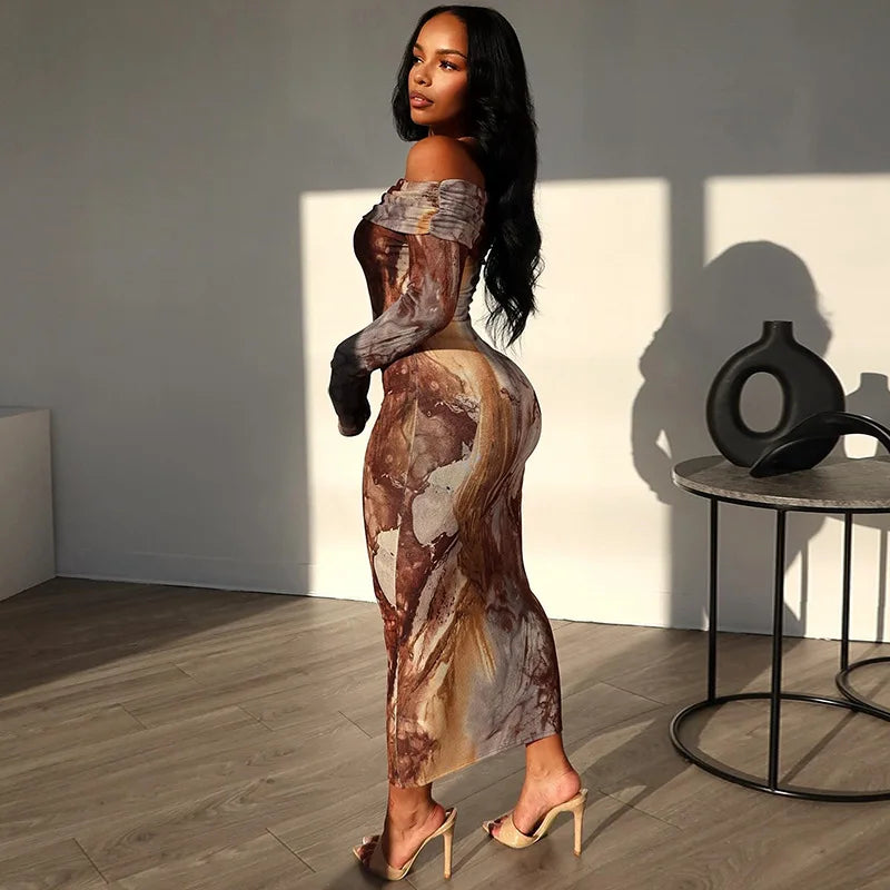 New Retro One-line Trend Y2k Midi Dresses