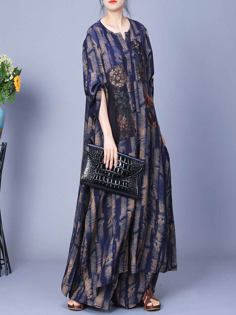 Spring Patch Spliced Long Shirt+pants Co1055