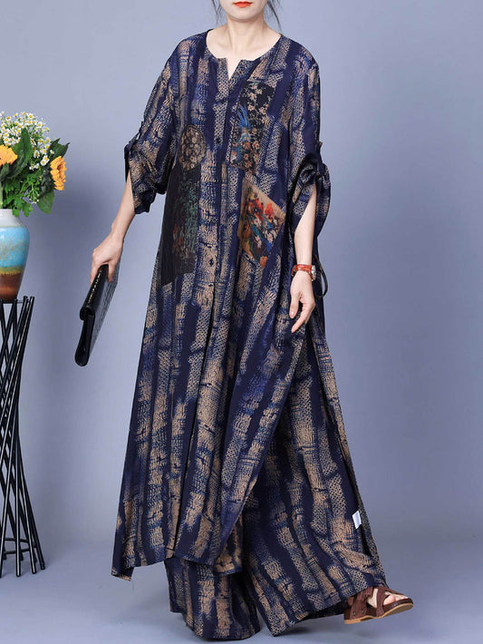Spring Patch Spliced Long Shirt+pants Pa1023