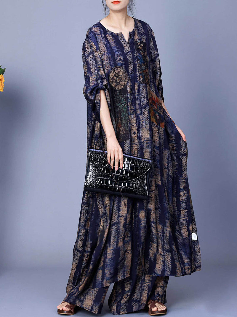Spring Patch Spliced Long Shirt+pants Co1055
