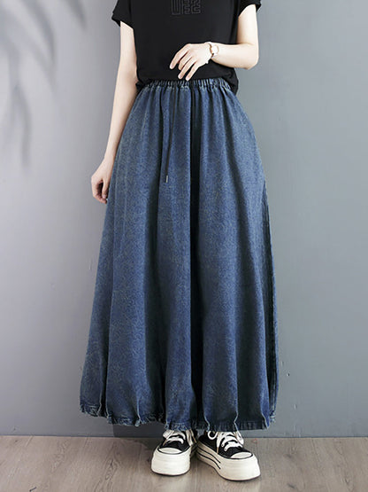 Summer Loose Denim Skirt Pa1019