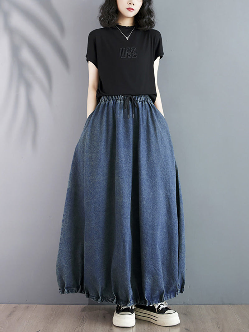 Summer Loose Denim Skirt Co1054