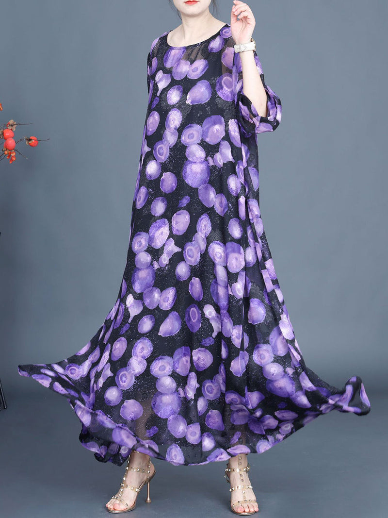 Summer Jacquard Loose Maxi Dress Kl1004