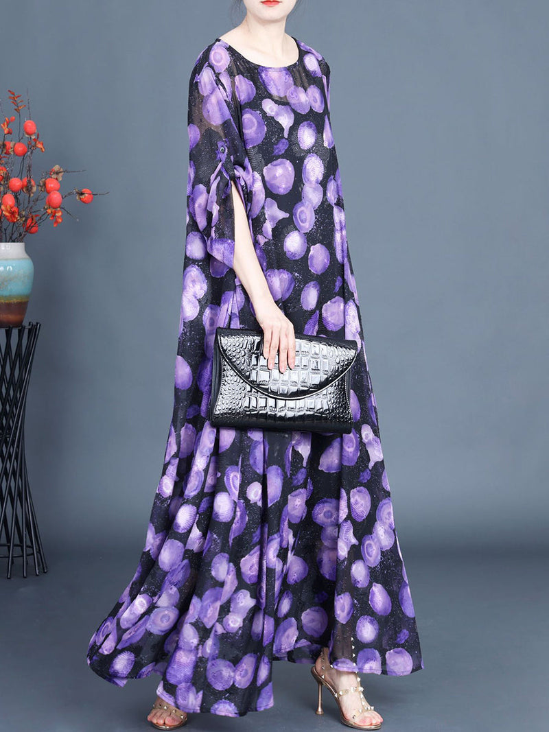 Summer Jacquard Loose Maxi Dress Kl1004