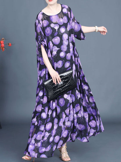 Summer Jacquard Loose Maxi Dress Kl1004