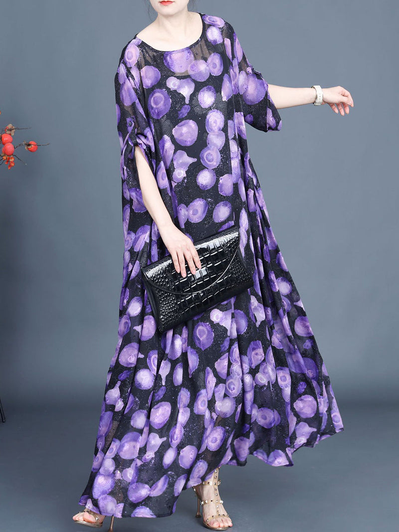Summer Jacquard Loose Maxi Dress Kl1004