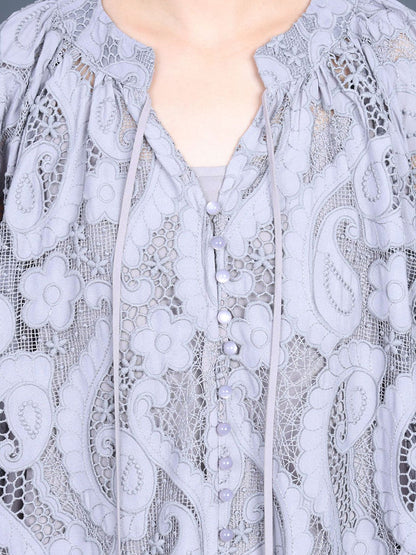 Summer Artsy Cutout Lace Maxi Dress Ll059