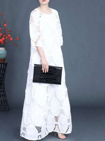 Summer Artsy Cutout Maxi Dress Fg1038