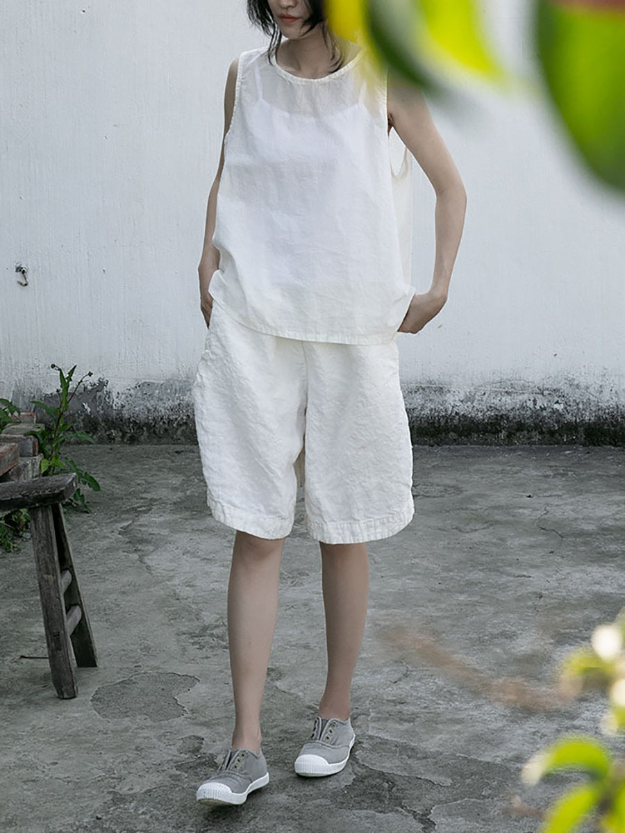 Summer Thin Linen Shorts Rr1004