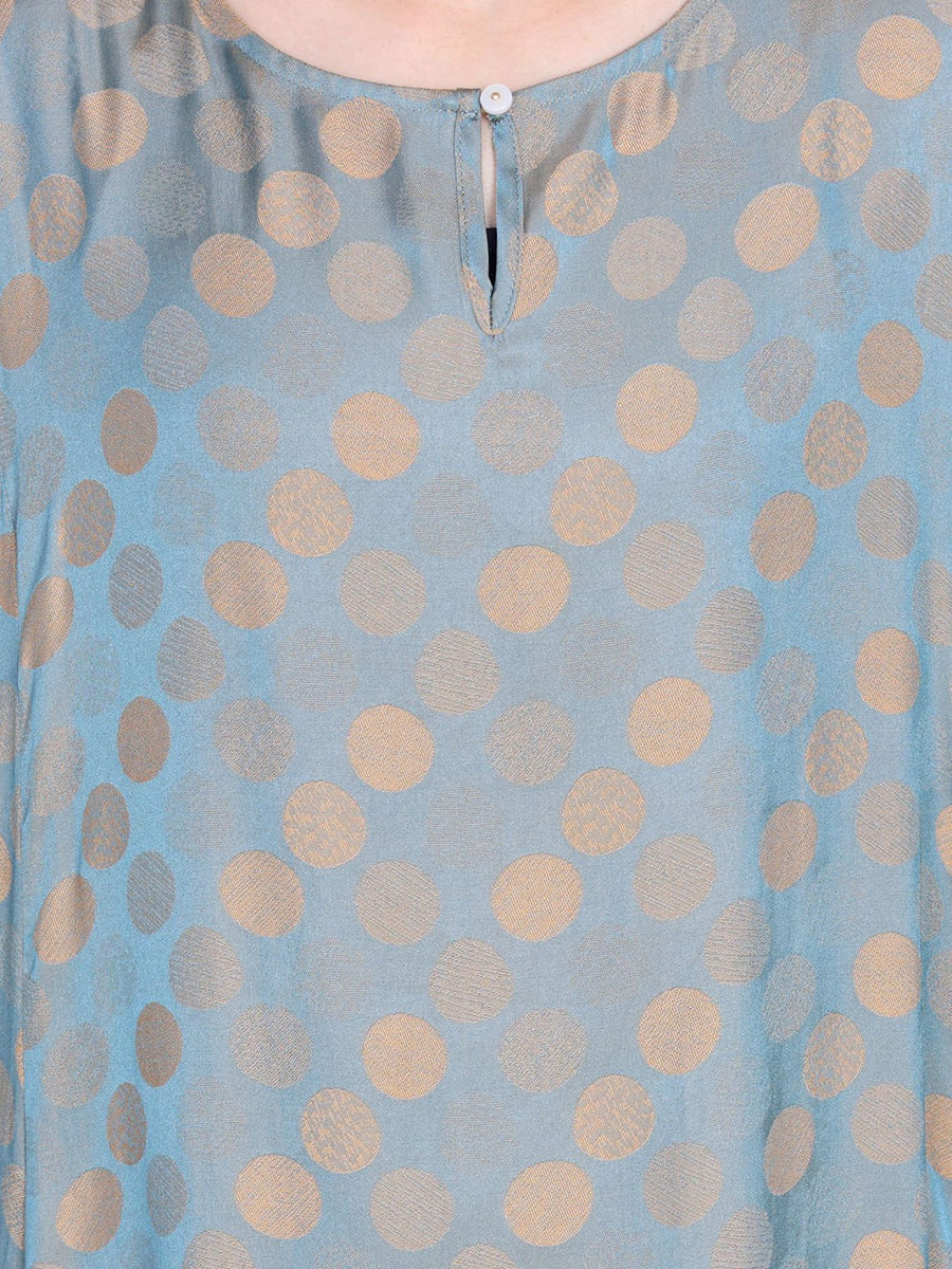 Summer Artsy Dot Irregular Strap Maxi Dress Op1030