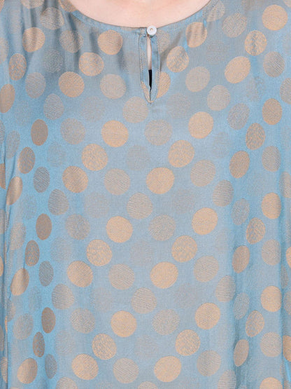 Summer Artsy Dot Irregular Strap Maxi Dress Op1030