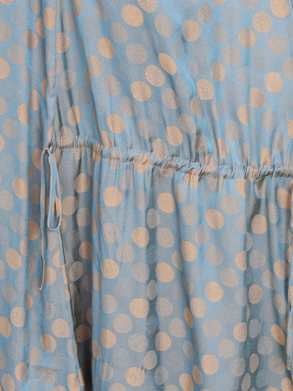 Summer Artsy Dot Irregular Strap Maxi Dress Op1030