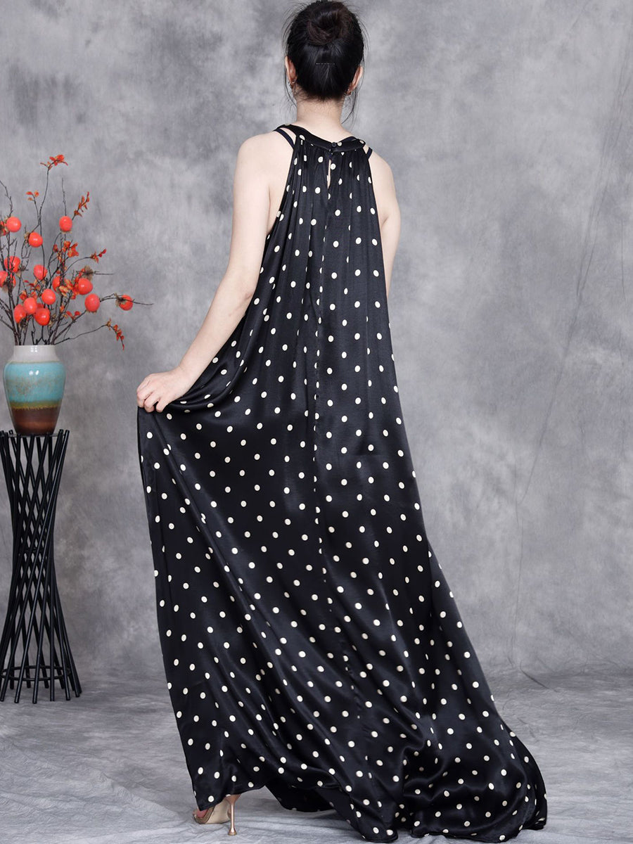Summer Dot Loose Vest Maxi Dress Op1031