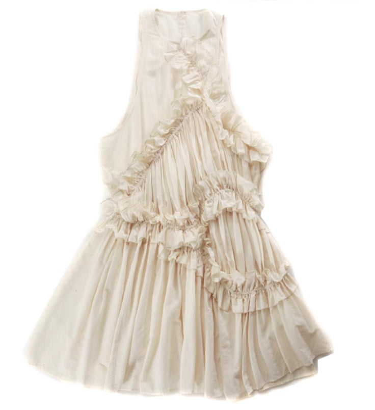 Cotton Ruffle Maxi Dress