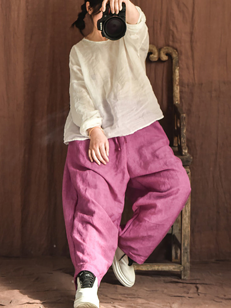 Summer Stitching Ramie Blouse Ai1007