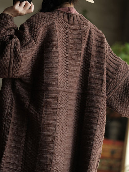 Autumn Knit V-neck Loose Cardigan Sweater Av1050
