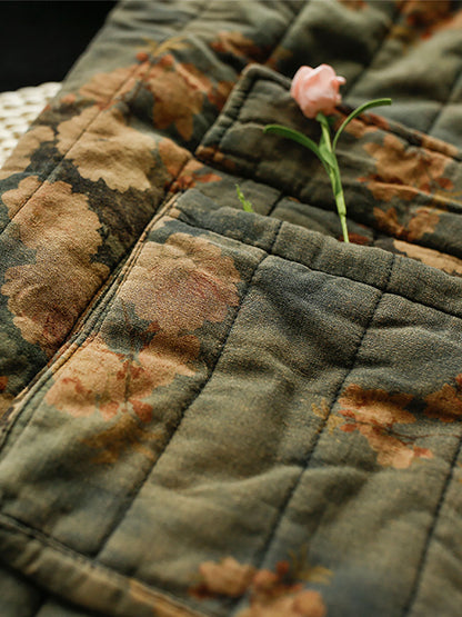 Autumn Flower Cotton Cardigan Coat Ba1017