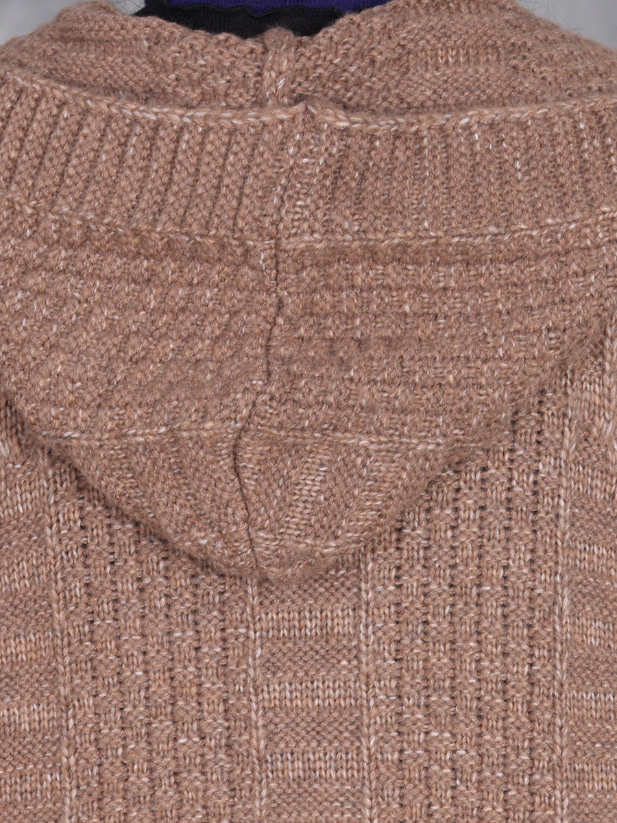 Autumn Artsy Knit Cardigan Hooded Vest Coat Qm008