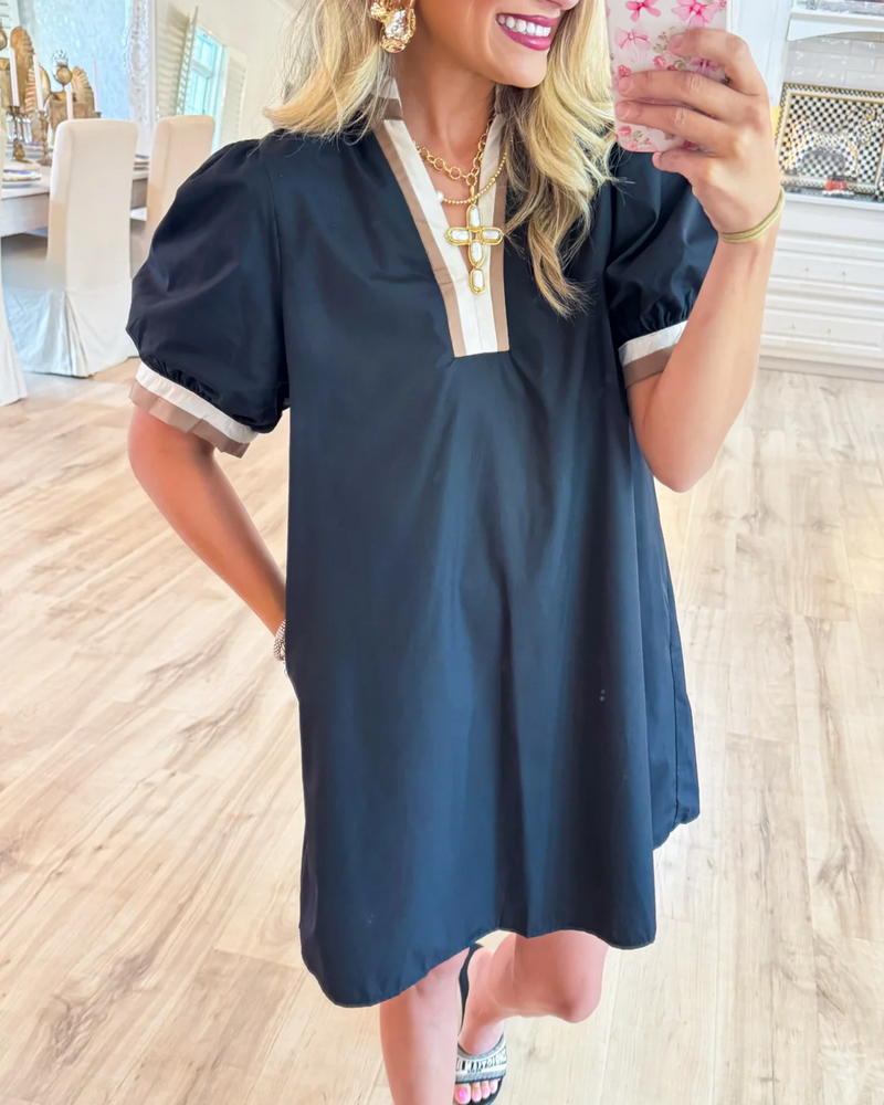 Contrast Mini Dress