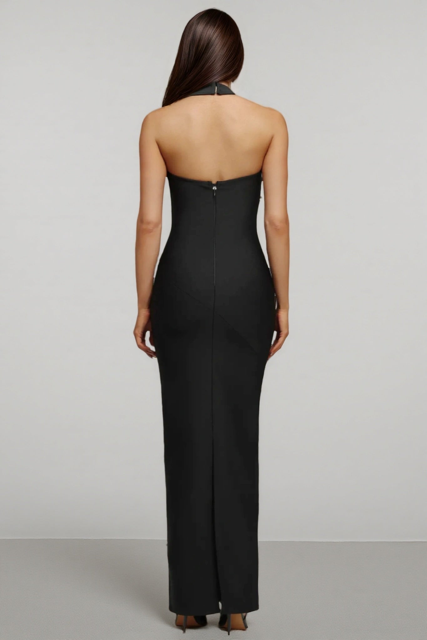 Conrad Halter Diamond Maxi Dress