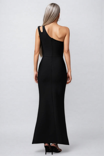Eloise Sleeveless Diamond Slit Bandage Maxi Dress