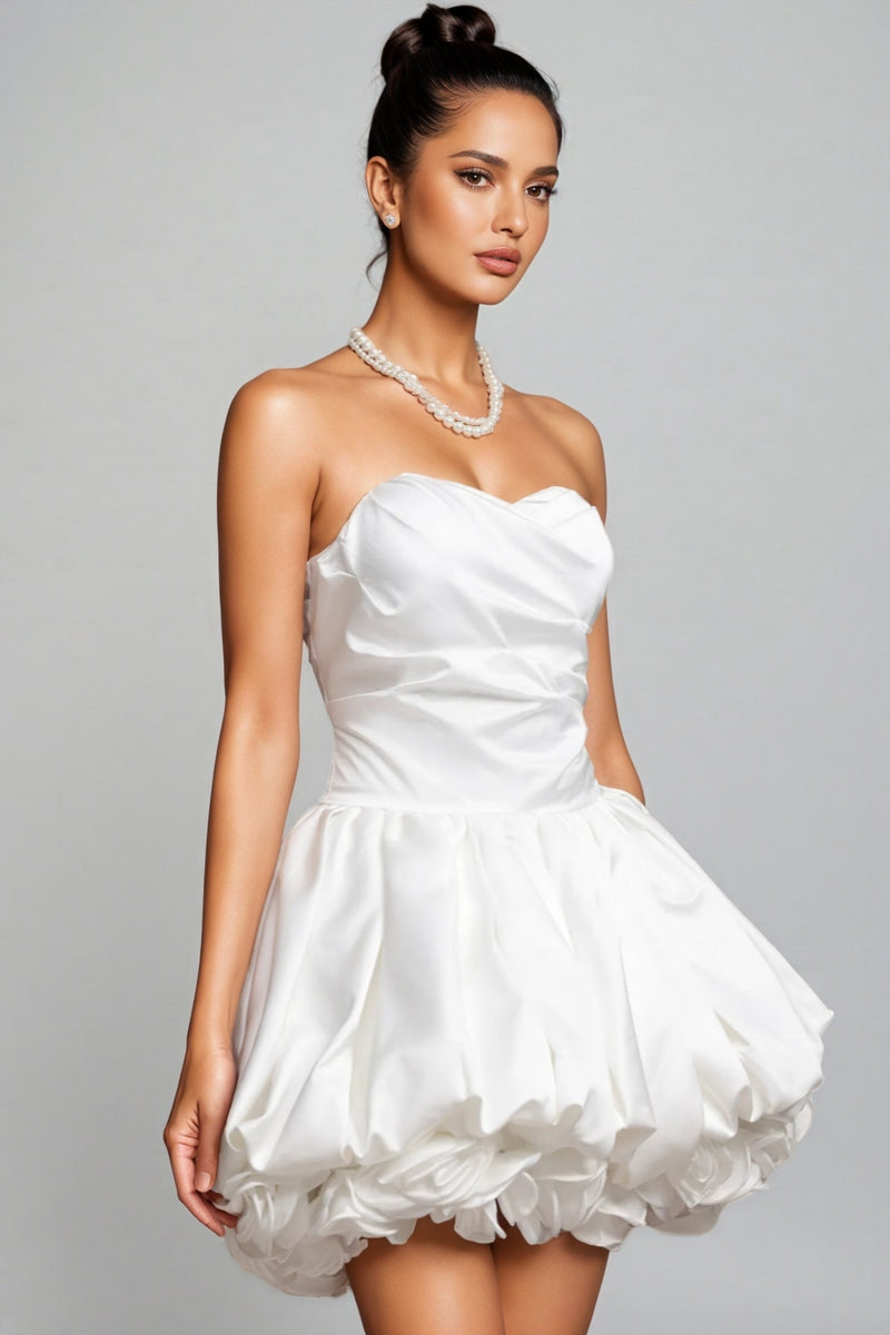 Calara Strapless Flowers Mini Dress