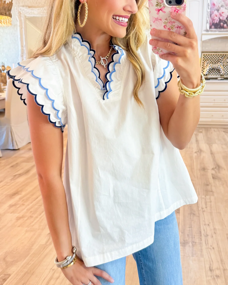 Scalloped Blouse