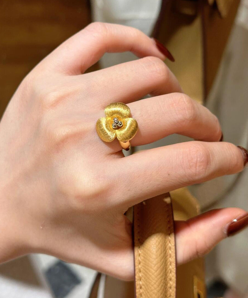 Retro Gold Copper Overgild Rings