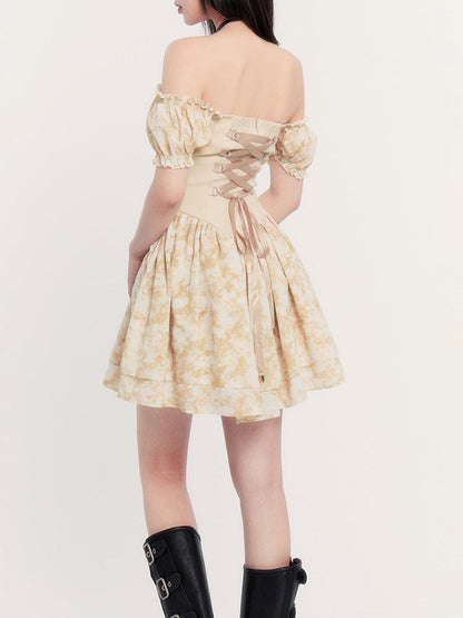 Puff Sleeve Mini Dress