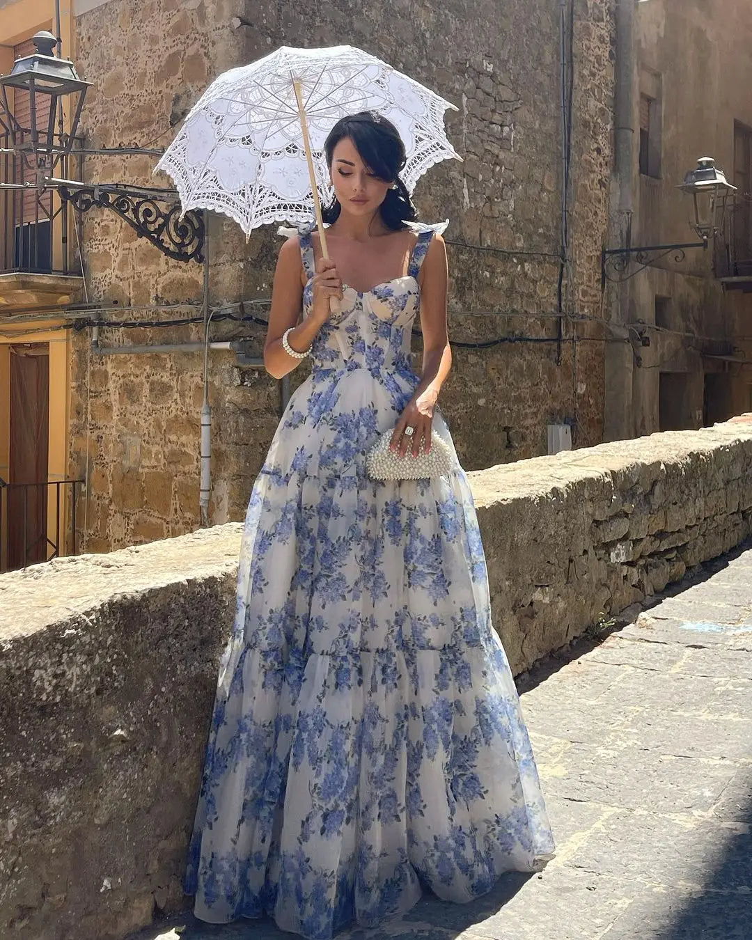 Sophia Blossom - Tie-strap Maxi Dress