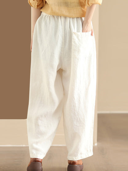 Summer Linen Loose Harem Pants Bn1006