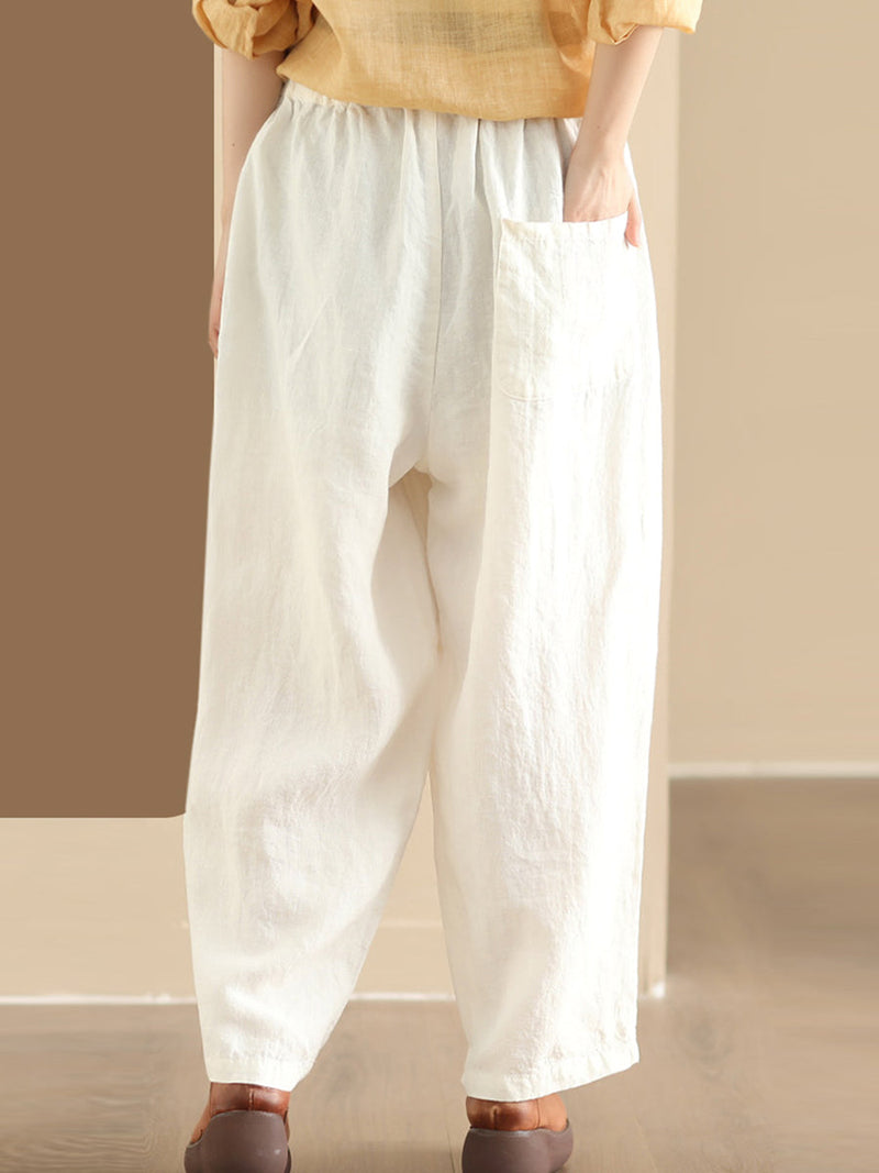 Summer Linen Loose Harem Pants Bn1006