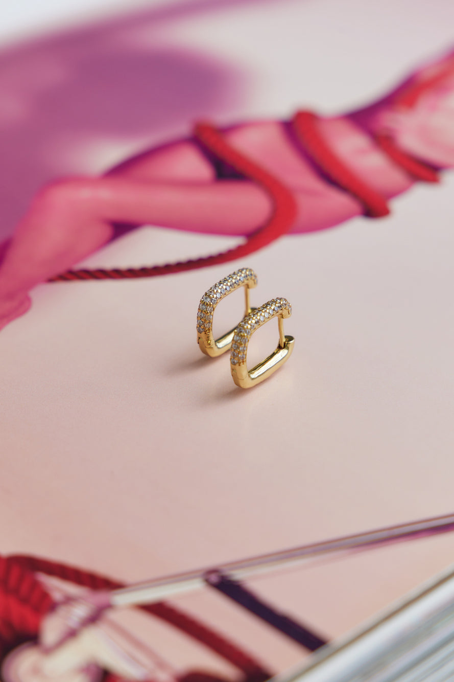 18k Gold Plated Special Talisman Earrings Gold